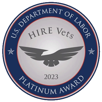 Dept of Labor HIRE Vets 2023 Platinum Award